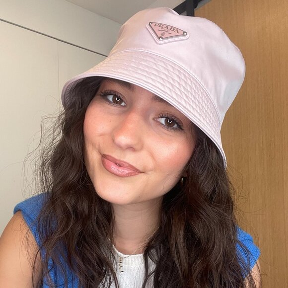 Prada Pink Nylon Logo Hat - Picture 2 of 6